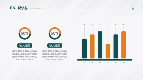 绿色商务风教师说课PPT模板