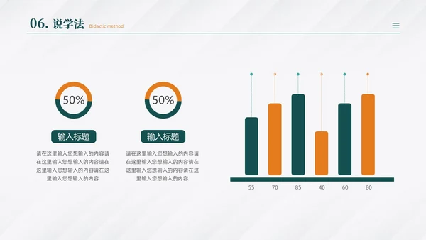 绿色商务风教师说课PPT模板
