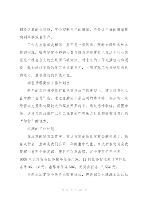 销售助理岗位个人工作计划6篇.docx