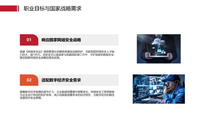 红色商务风计算机科学与技术专业大学生求职个人能力综合展示职业生涯规划PPT模版