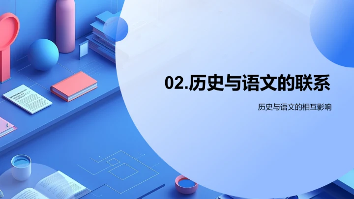 历史语文融合教学PPT模板