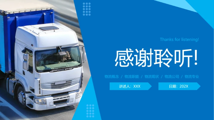 物流行业现代物流运输行业物流专业介绍PPT