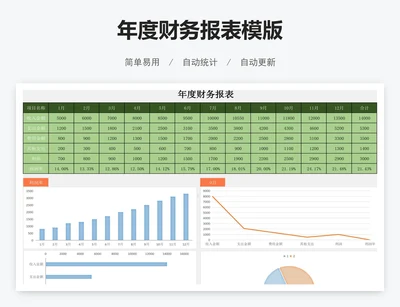 年度财务报表模版