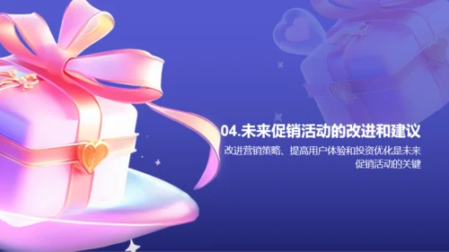 紫色3D创意酷炫双十二活动复盘PPT模板