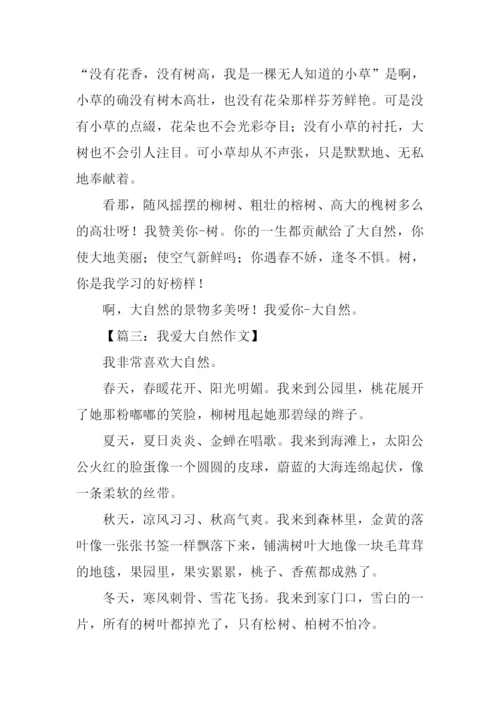 我爱大自然作文300字.docx