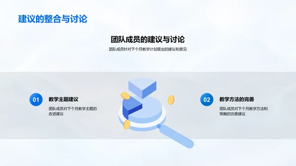 教学月报总结展望PPT模板