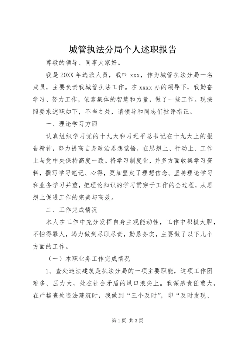 城管执法分局个人述职报告.docx