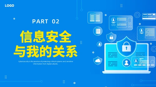蓝色水彩简约网络安全培训PPT课件