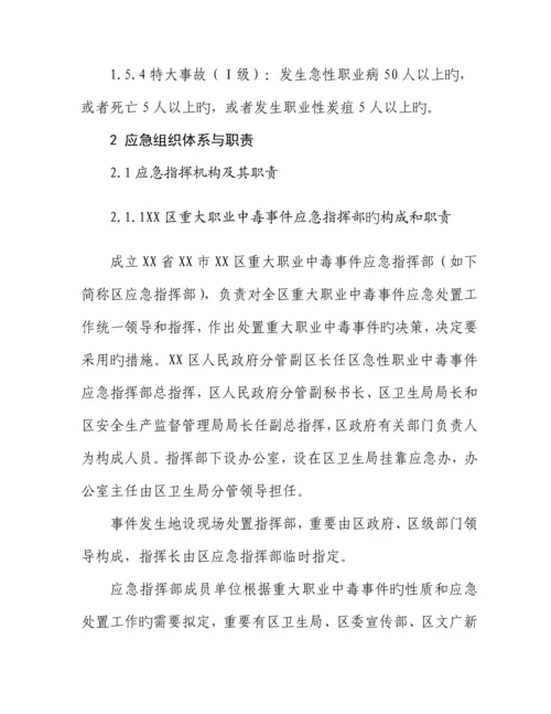 突发职业中毒事件应急全新预案.docx