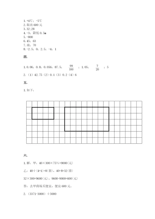 小学毕业班数学检测卷精品【有一套】.docx