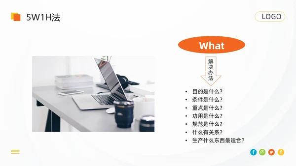 橙色简约pdca循环工作方法培训PPT模板动态PPT宣传PP