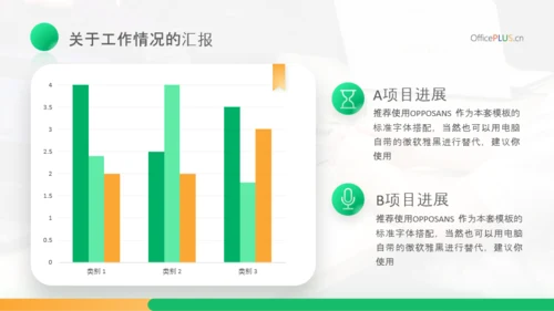 简约绿色汇报通用模板