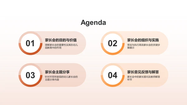 橙色摄影风幼儿园家长会PPT模板