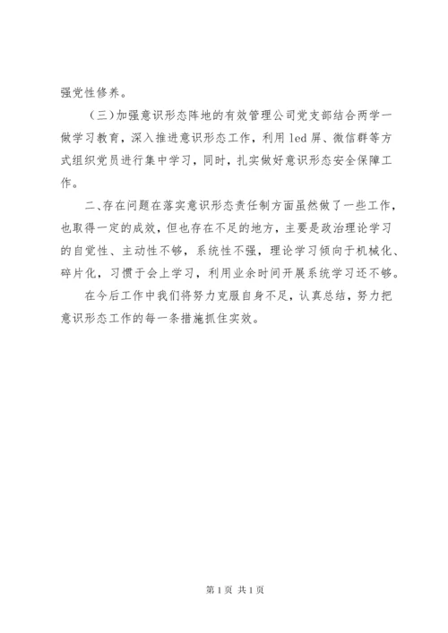 学校党支部意识形态工作情况汇报总结.docx