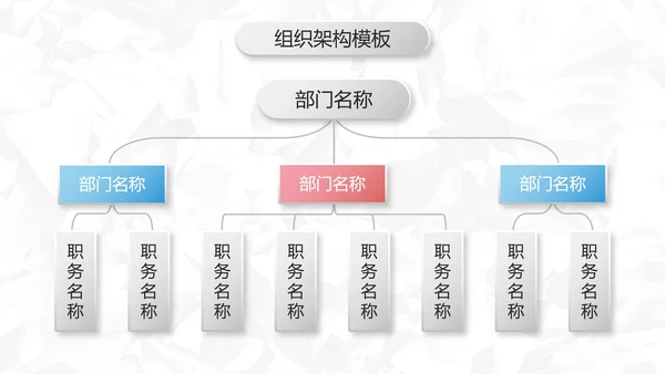 微立体商务几何公司企业组织架构图PPT模板