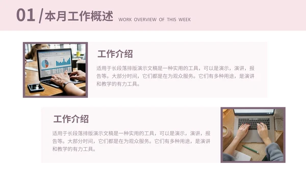 工作总结月度工作汇报通用PPT模板