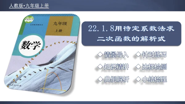 22.1.8 用待定系数法求二次函数的解析式 课件（共32张PPT）