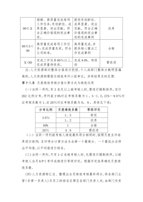 月度及年度绩效考核管理办法.docx