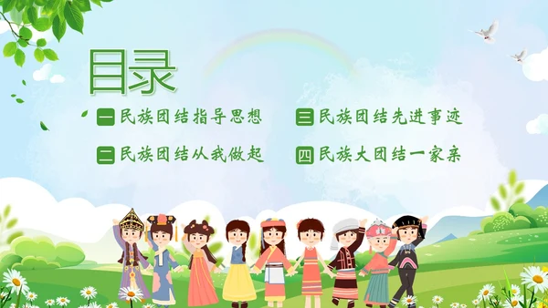 民族团结一家亲民族团结月主题班会PPT课件
