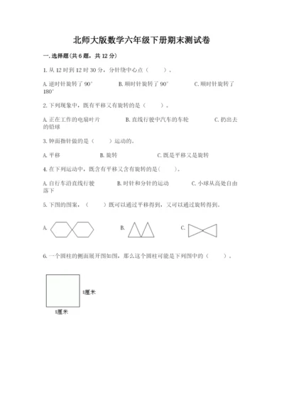 北师大版数学六年级下册期末测试卷及参考答案（典型题）.docx