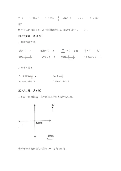 小学六年级升初中模拟试卷附参考答案【夺分金卷】.docx