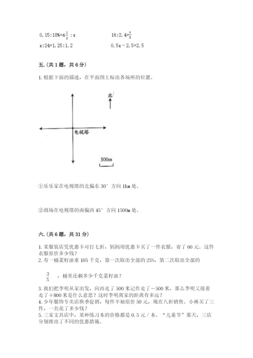 小学六年级数学摸底考试题附完整答案（有一套）.docx