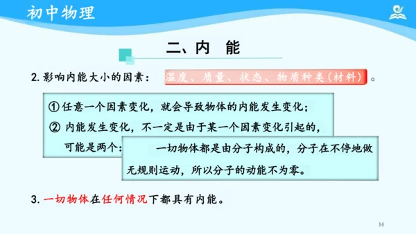 第十三章 内能 复习课件（共24张PPT）