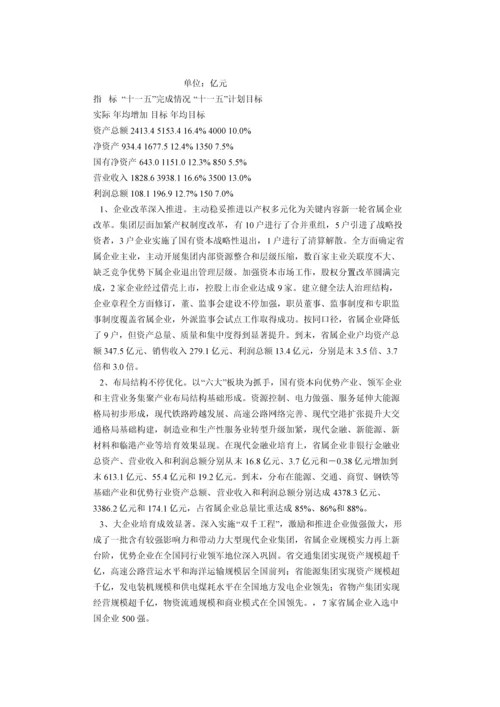 浙江省属企业十二五发展规划方案.docx