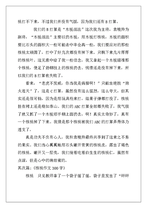 关于核桃的作文（5篇）