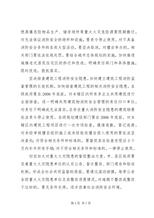 加强全市消防意见.docx