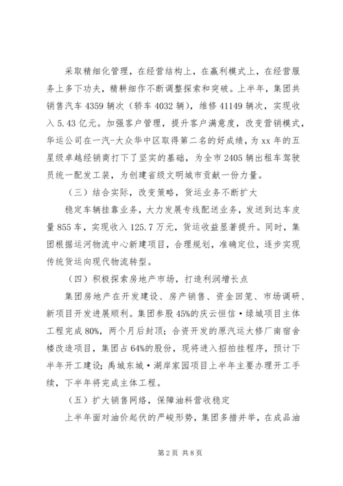 交通集团上半年工作总结.docx