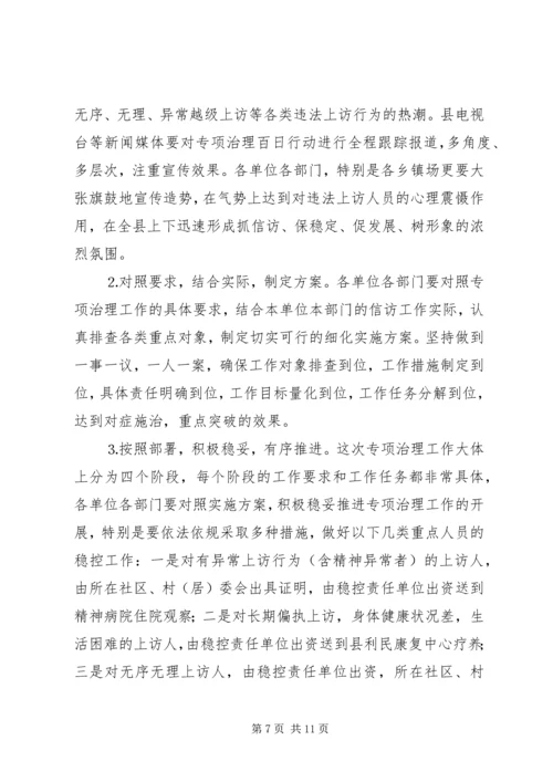 在全县越级上访专项治理动员大会上的讲话.docx