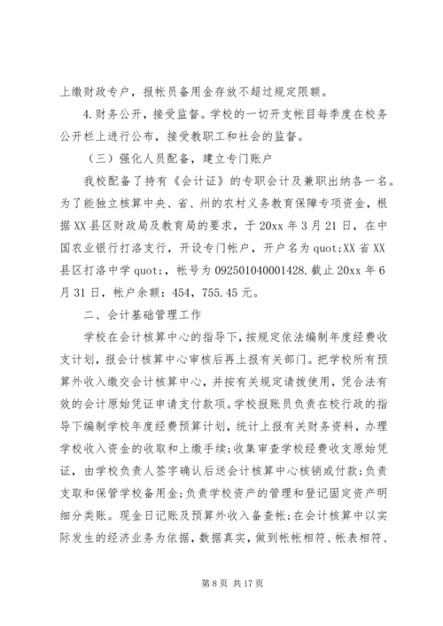 学校专项资金自查报告.docx