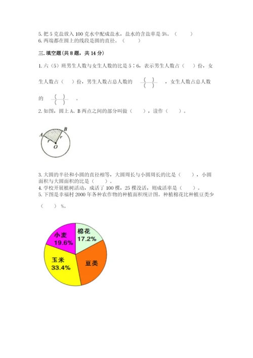 小学数学六年级上册期末卷带答案（典型题）.docx