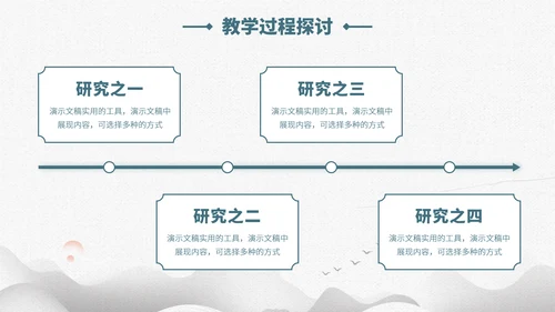 蓝色中国风教育课件开学教学说课公开课微课比赛讲课大赛汇报述职PPT模板