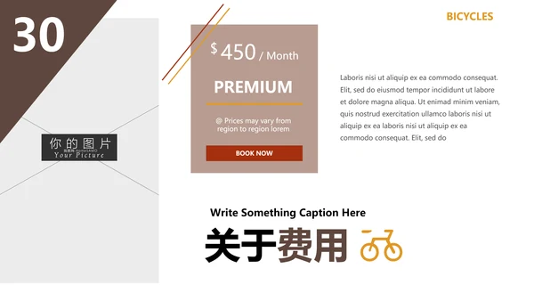 骑行户外越野自行车品牌修理服务PPT模板