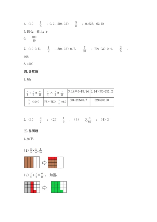 人教版六年级上册数学期末检测卷精品【考试直接用】.docx