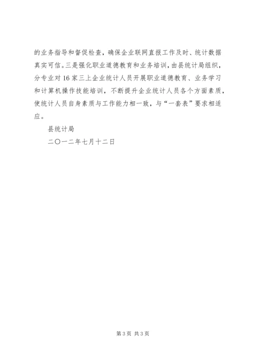 县统计执法检查自查情况报告.docx