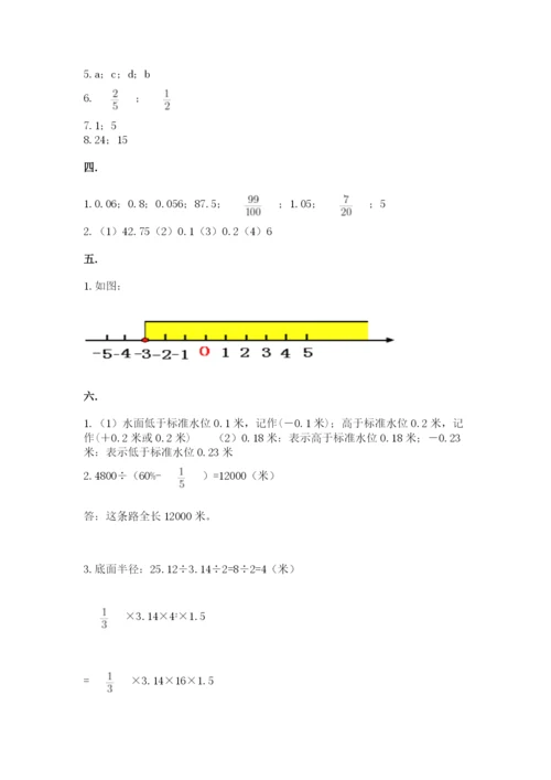 河北省【小升初】2023年小升初数学试卷精品（名校卷）.docx