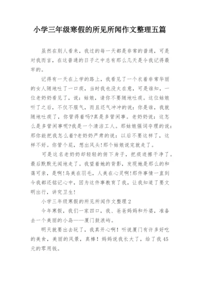 小学三年级寒假的所见所闻作文整理五篇.docx