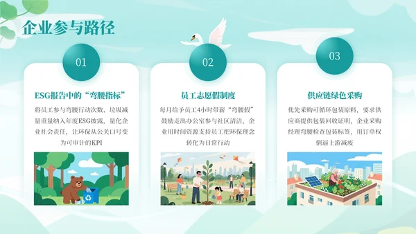 青色清新插画风世界清洁地球日科普宣传PPT模板
