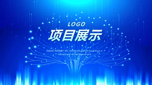 蓝色科技网络信息化互联网软件科技商务动态PPT