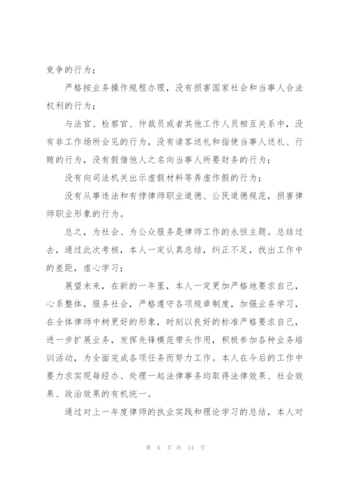 律师个人年度工作总结报告.docx