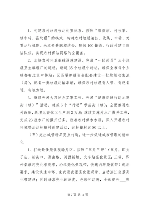 市容管理局城市管理工作计划.docx