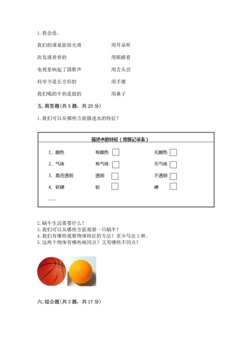 教科版一年级下册科学期末测试卷及参考答案（模拟题）.docx