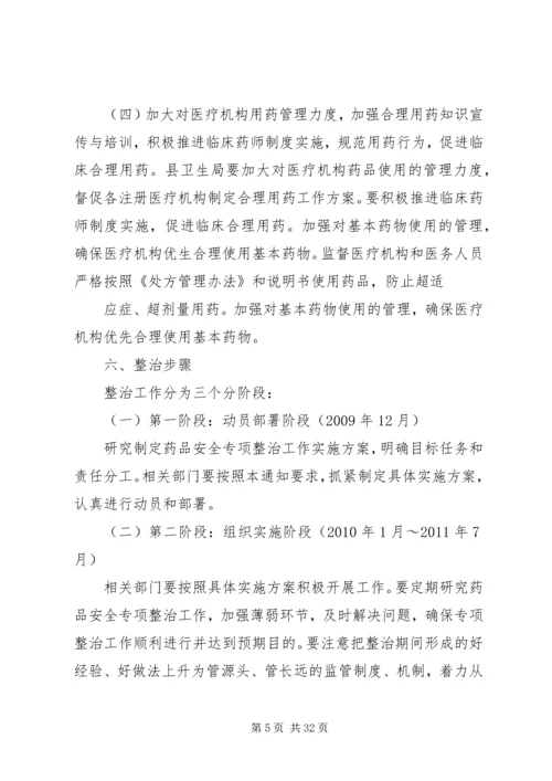 药品安全专项整治工作实施方案 (2).docx