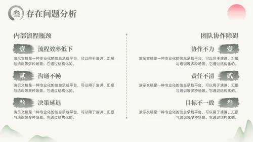 绿色中国风通用项目总结PPT模板