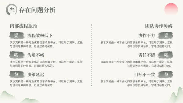 绿色中国风通用项目总结PPT模板