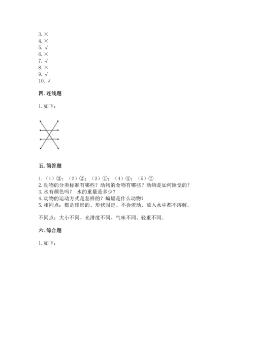 教科版一年级下册科学期末测试卷附答案（满分必刷）.docx