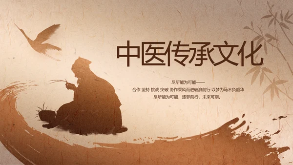 中医传承文化工作总结动态PPT